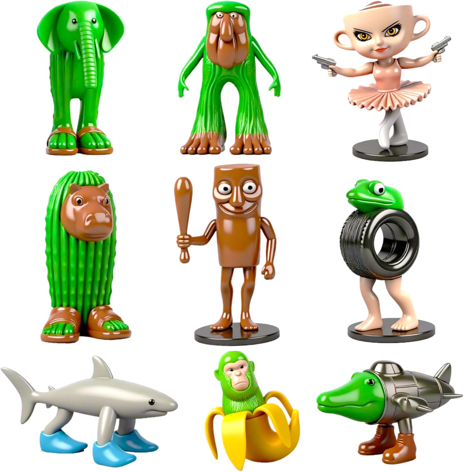 Amazon.com: 9PCS Italian Brainrot Action Figures Toys - Tung Tung